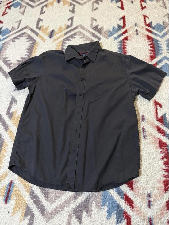 UNTUCKit Other - UNTUCKit Shirt Black Short Sleeve Mens Size L Slim Fit 100% Cotton